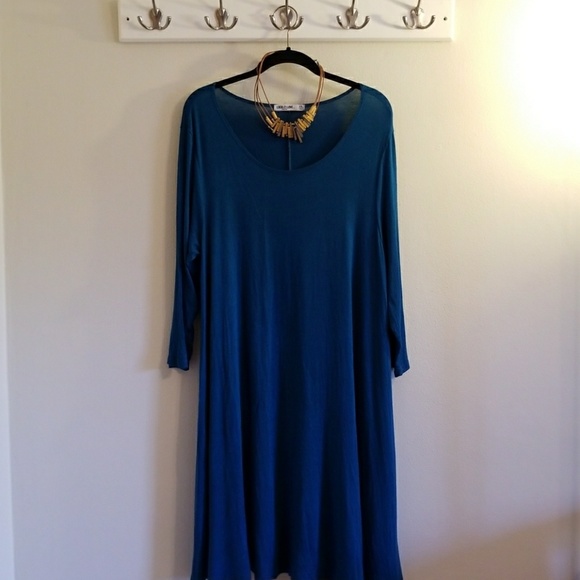 Lock and Love Dresses & Skirts - Flattering Teal Blue Swing Dress 🌼 xxl